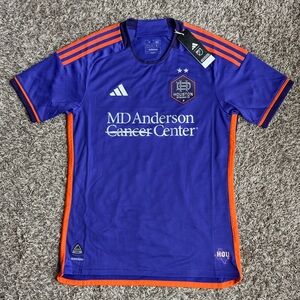 Adidas Houston Dynamo FC Authentic Jersey Mens Medium Purple Orange 24/25 MLS